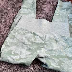 Gymshark seamless leggings not full length camp print size small